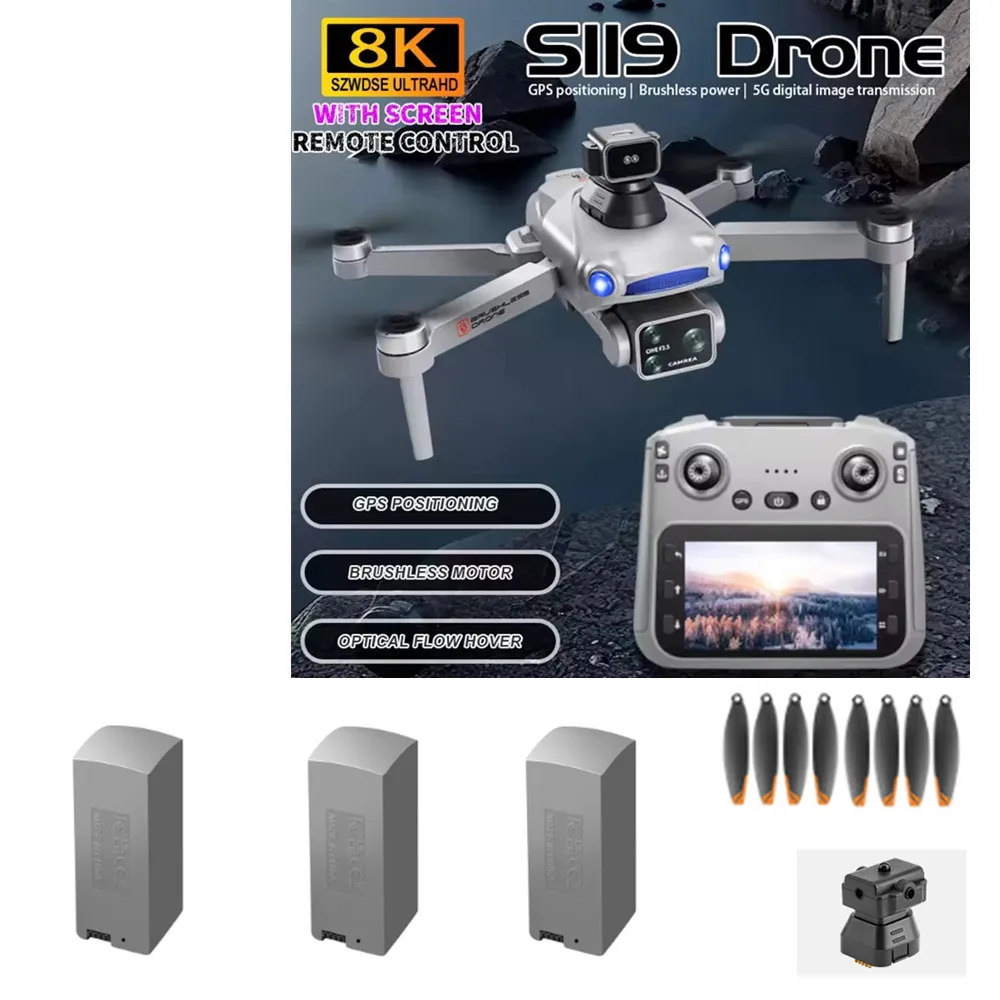 S119 GPS Drone Battery 7.4v 3800mAh Li-Poly / Propeller Blade / For S119 GPS Drone Accessory S119 GPS Parts