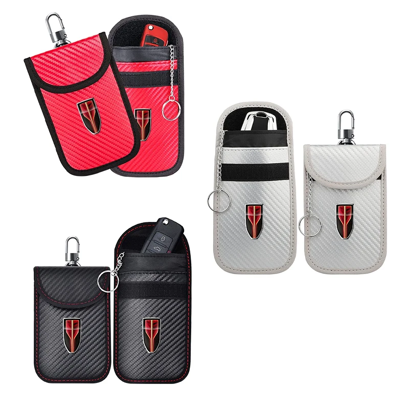Car Key Case Signal Blocker Bag RFID Shielding Pocket For Hongqi H9 HS5 H5 H7 E-HS9 E115 HS7 LS7 2021 2022 2023