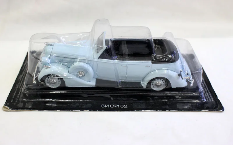 DeAGOSTINI-ZIS-102 de modelos 1/43 a escala 1939, vehículo Phaeton Cabriolet soviético URSS, coches fundidos a presión para regalo de colección,