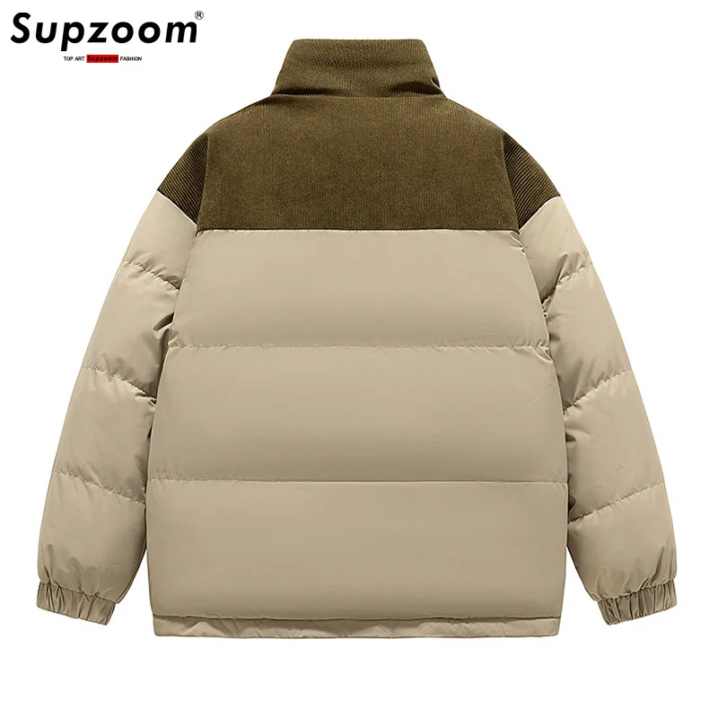 Supzoom New Arrival Top Fashion Casual Splicing Mens Winter Trendy Bread Suit Couple Cotton-padded Jackets And Coats