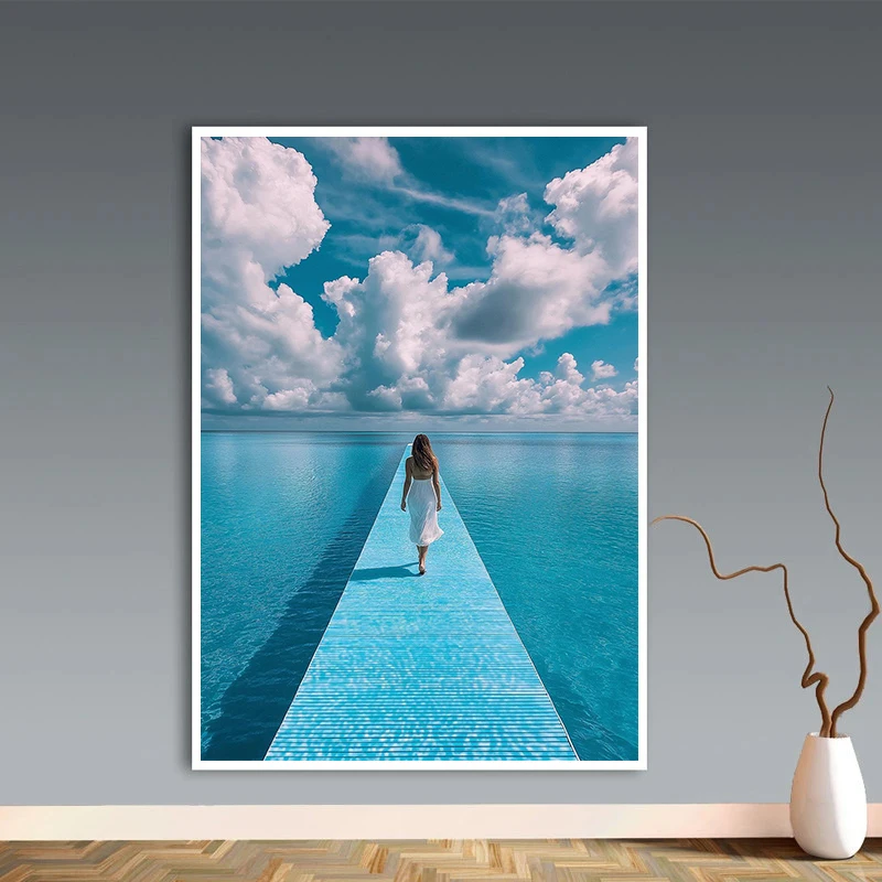 2026 Classic Advanced Photography Beach Surfing Print Yacht Car Canvas Painting Sport Extravagant Lifestyle Poster Bedroom Home 
