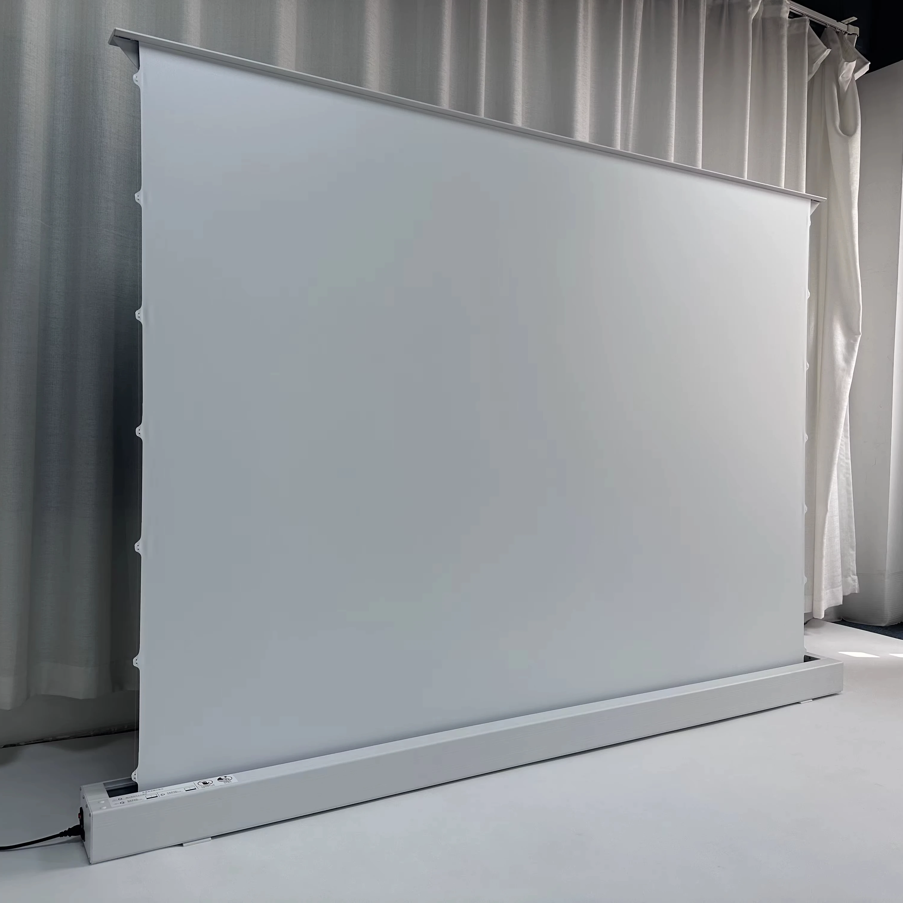 

Electric PVC Soft Matte White/Grey Fabric Floor Projector Screen In Sizes 72 84 92 100 110 120 133 150