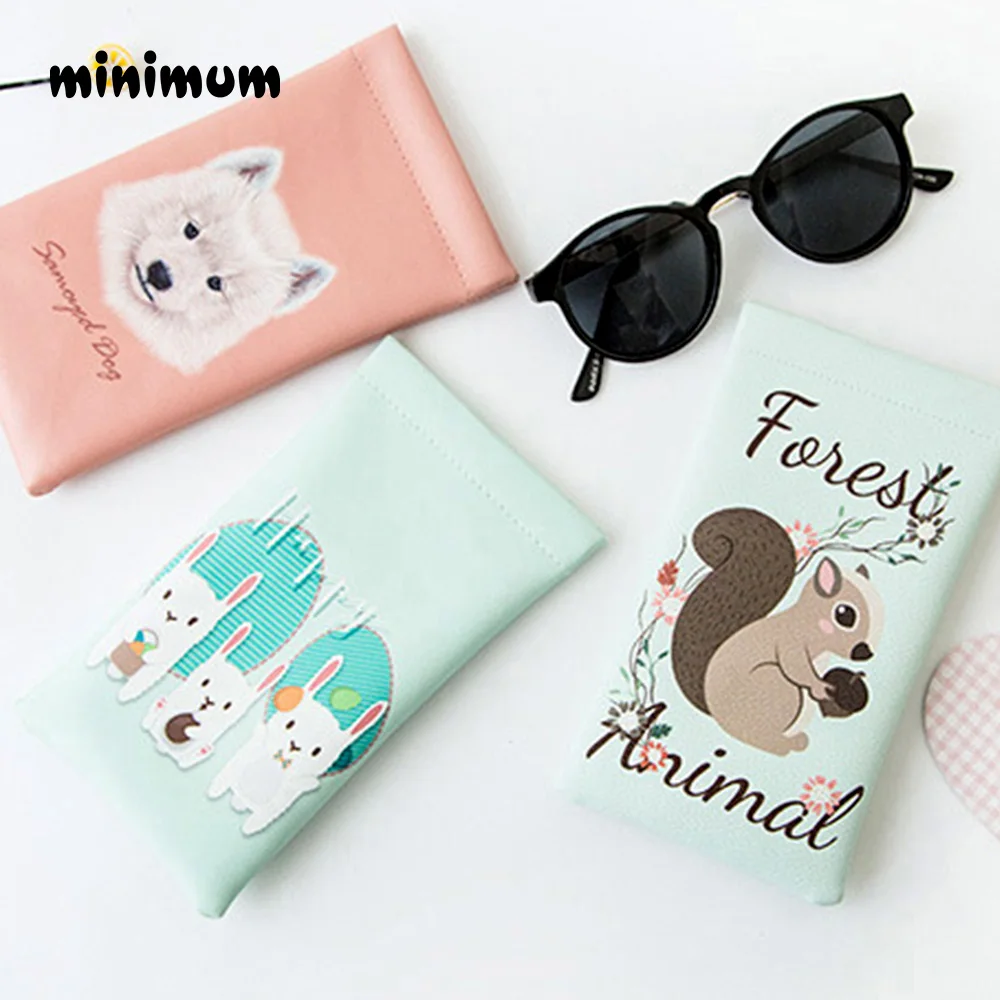 Soft Durable PU Leather Glasses Case Portable Sunglasses Eyeglasses Storage Holder Eyewear Glasses Pouch with Gift Customized