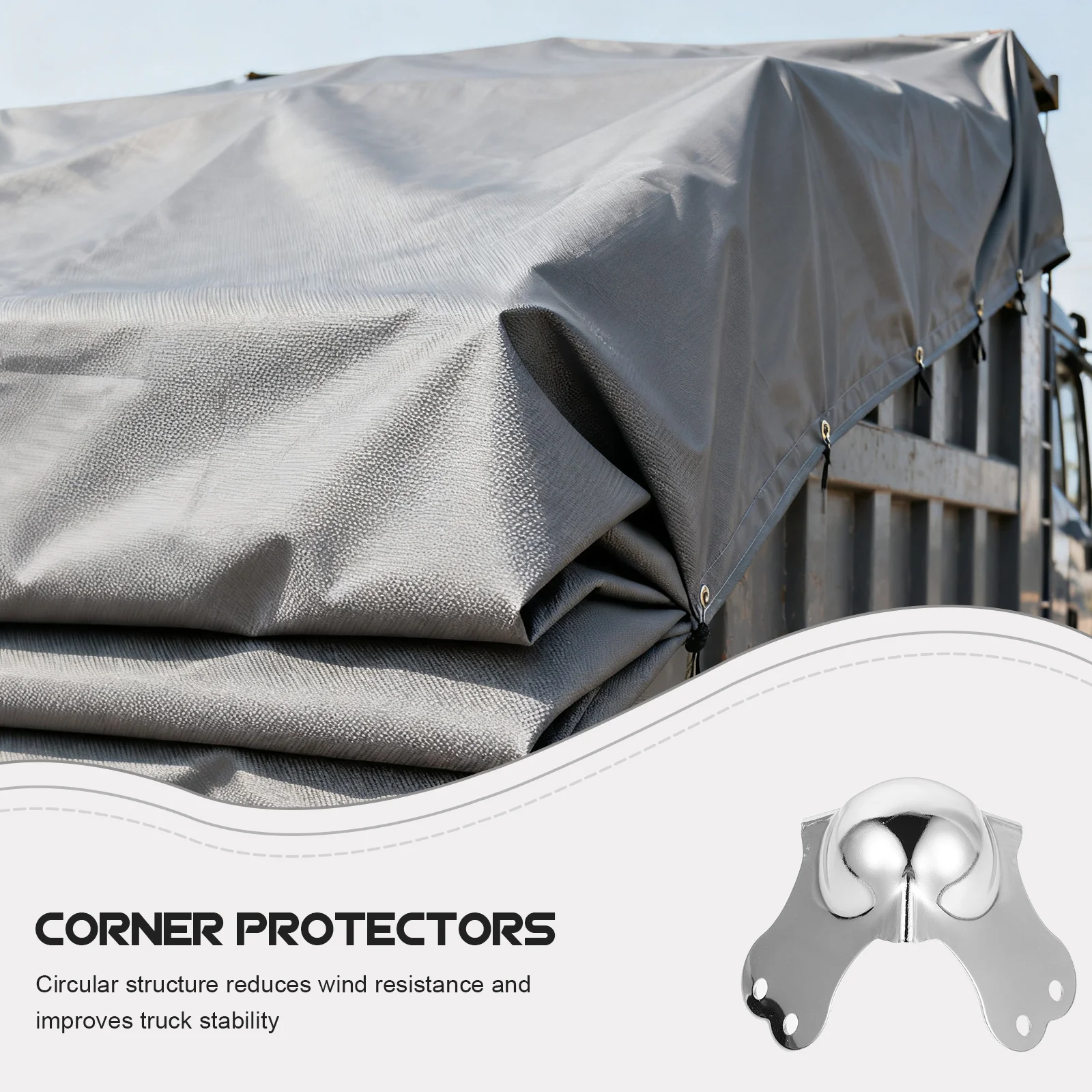 4 stuks metalen hoekbeschermers voor flatbed truck tarp randbeschermer zware lading bescherming randbeschermers flatbed