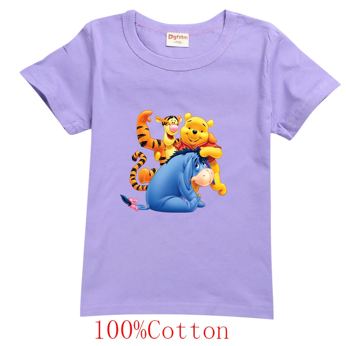 Disney Winnie the Pooh Boys Girls Teenager Outfits Tee Shirt  Kids Clothes T Shirts Children Cartoons Casual Tops