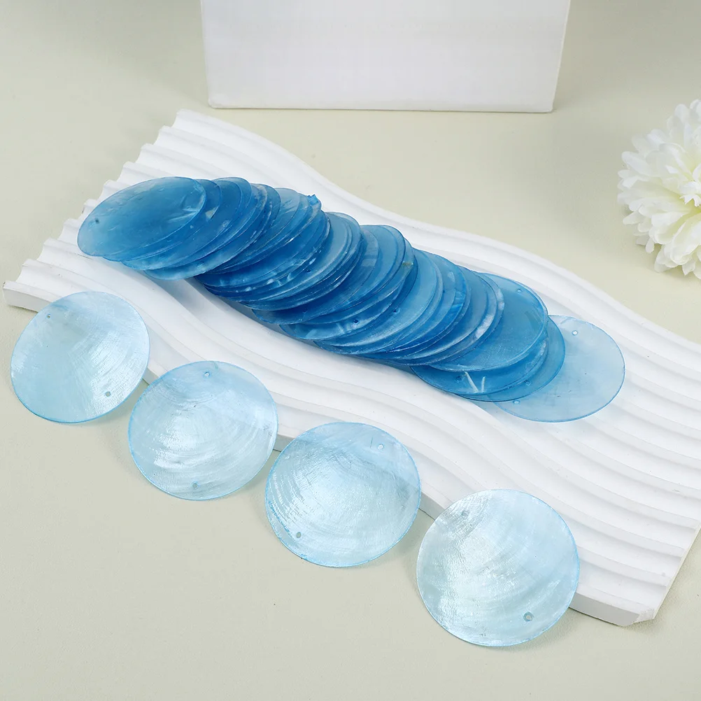 

50pcs Shell Decorative Slices 5Cm Flat Shells For Diy Home Decor Crafts Wind Chime Pendant Ocean Theme Craft Accessories Jewelry