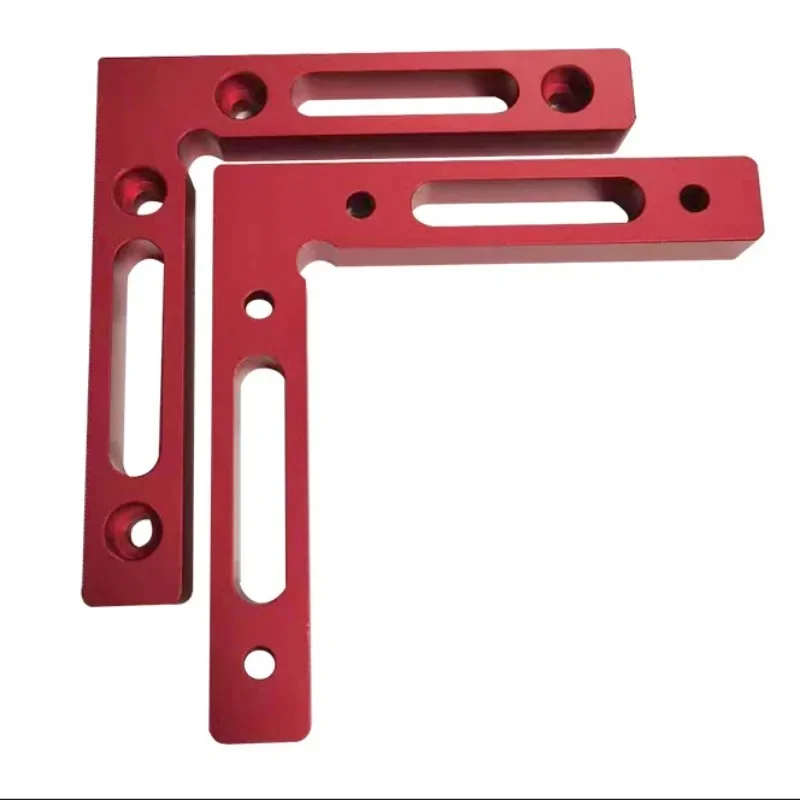 2 Stück 90-Grad-Positionierung, quadratisch, rechtwinklige Klemme, Aluminium-L-Block mit Skala, Holzbearbeitungs-Klemmwerkzeug für Bilderrahmen, Box Drawe