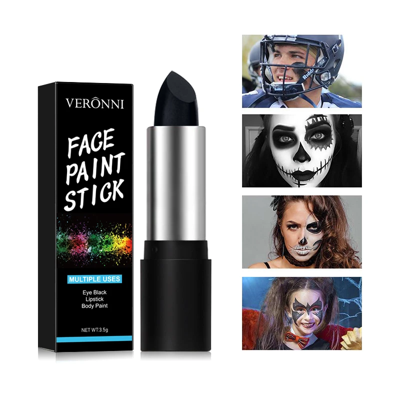 Face Paint Stick Easy To Color Body Paint Sticks Hypoallergenic Eye Balck Lip Stick for Halloween Cosplay Costume Parties Makeup