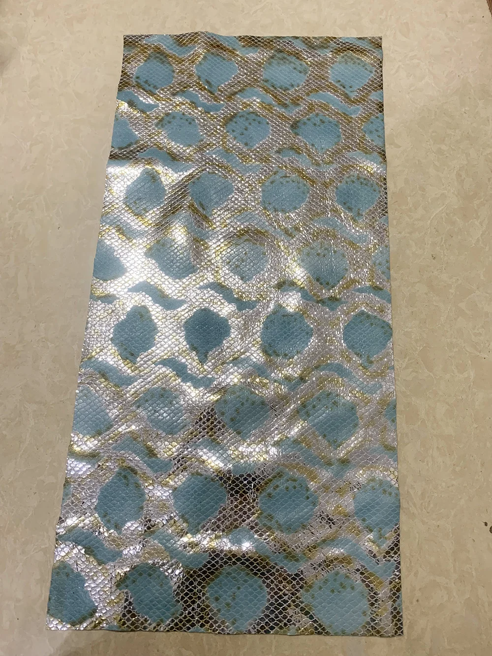 30x60cm Embossed python head leather Cowhide Embossed leather Handmade DIY leather Handmade leather Fabric Various colors