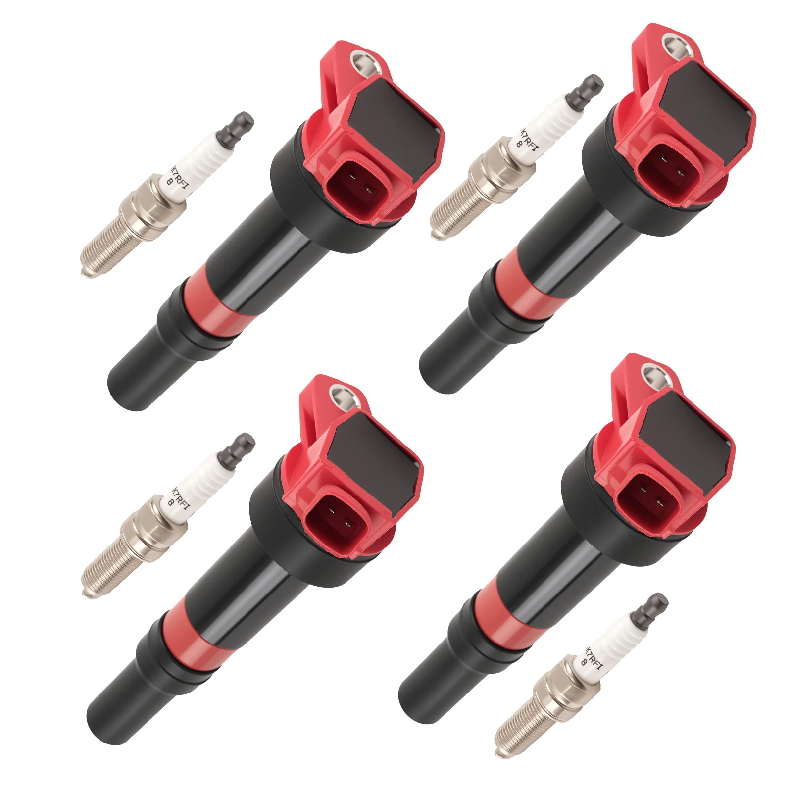 Bobines d'allumage et bougies d'allumage, 4 pièces, pour Hyundai Elantra Tucson Kia Forte 12-20