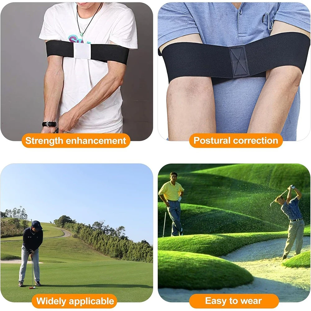 

Golf Swing Trainer Arm Band for Muscle Memory Development and Swing Correction for Right and Left Handed Golfers