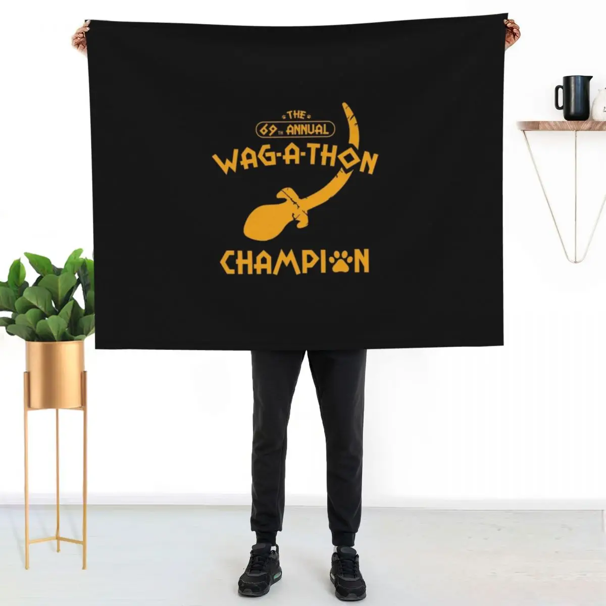Wag a thon pup Throw Blanket Fuzzy Plush Throw Blanket for Sofa Chair