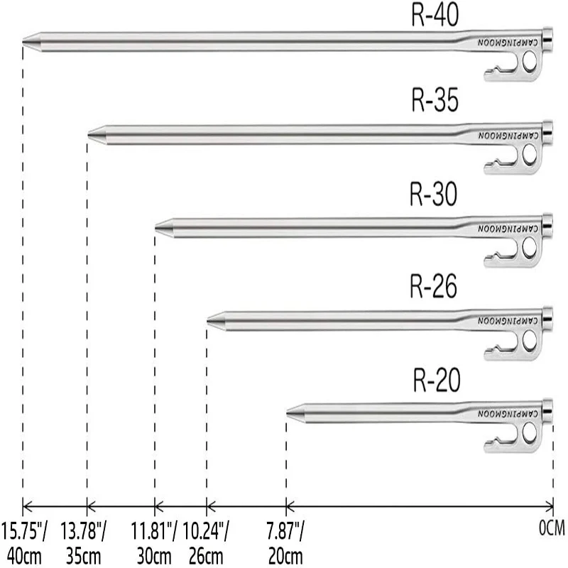 Campingmoon gorąca wyprzedaż śledź namiotowy do namiotu tytanowy namiotowy palik ultralekki metalowy kemping na zewnątrz, podróżujący 45 # stalowy CN;ZHE