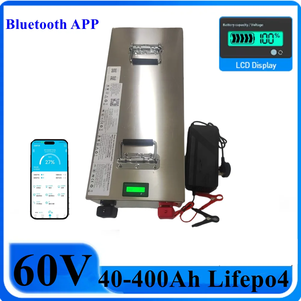 

20S 60V 40Ah 80Ah 100Ah 150Ah 200Ah 240Ah 300Ah 400Ah Lifepo4 Battery for 3KW 6KW 8KW 12KW EV RV Tricycle