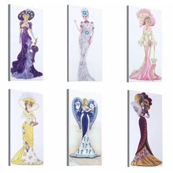 1pc/Set DIY Lady Diamond Art Kits for Beginners 30cm*60cm Special Shape Crystal Rhinestones Diamond Painting Picture Large Size