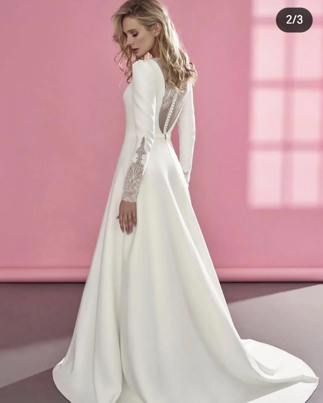 Aanpassen aan Maatregelen 2025 A-lijn Trouwjurk Kant Applicaties Vloerlengte Kant Applicaties Bruidsjurken vestidos de novia Knop