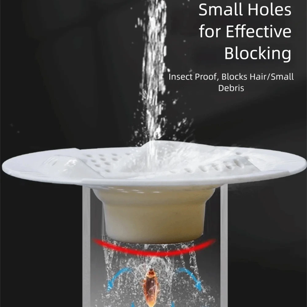 

New Household Vortex Floor Drain Filter Bathroom Sewer Hair Filter Toilet Drainage Anti-hair Universal Bathroom Accessories