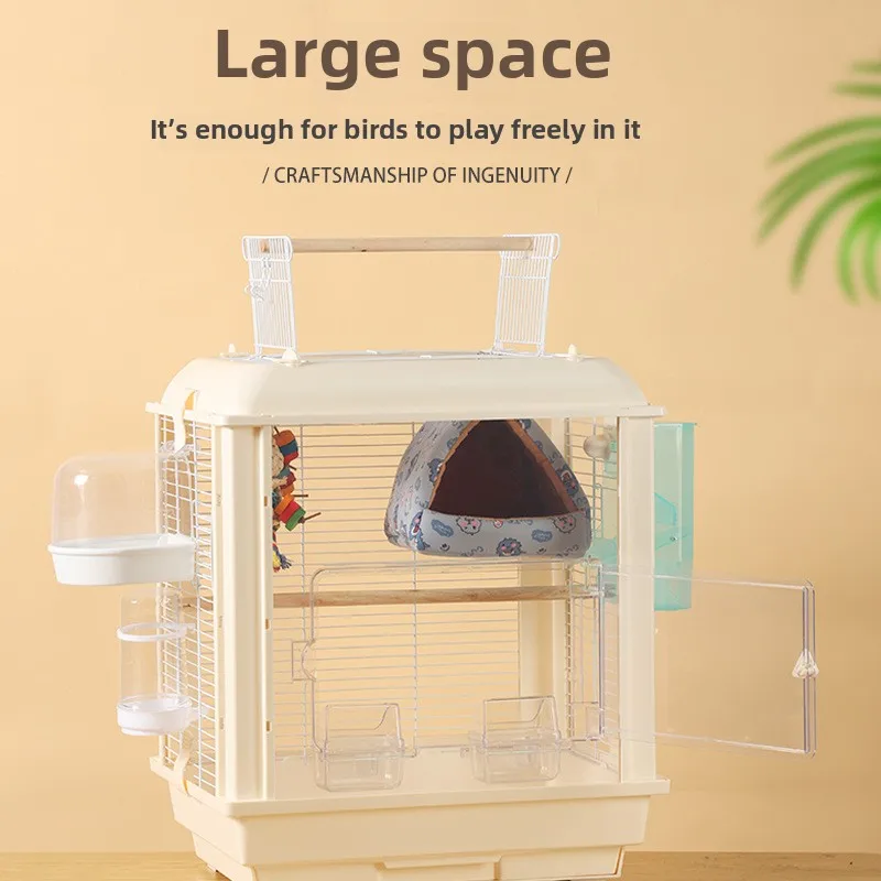 

Parrot Bird Cage Large Space Ornamental Peony Budgie Parrot Cage Large Bird Starling Cage Wholesale
