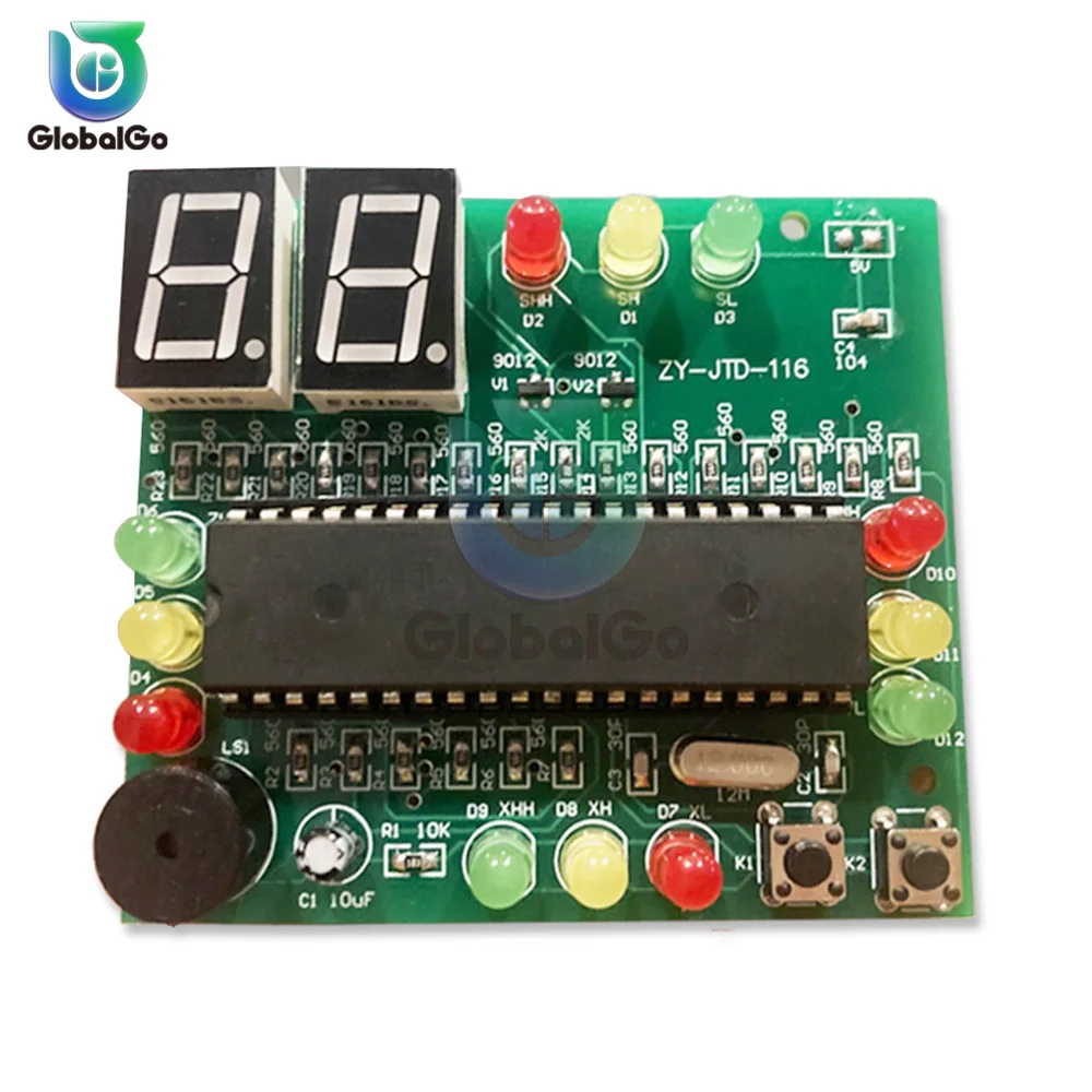 Traffic Light Controller Electronic DIY Kit DC 5V 51 Single-chip Microcomputer Traffic Light DIY Electronic Kit