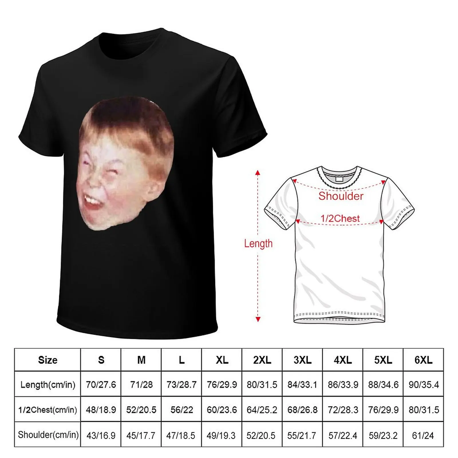 Little Kid Redhead Fat Laughing Mocking Funny Meme Face Classic T-Shirt Holiday Casual Short Sleeve Top