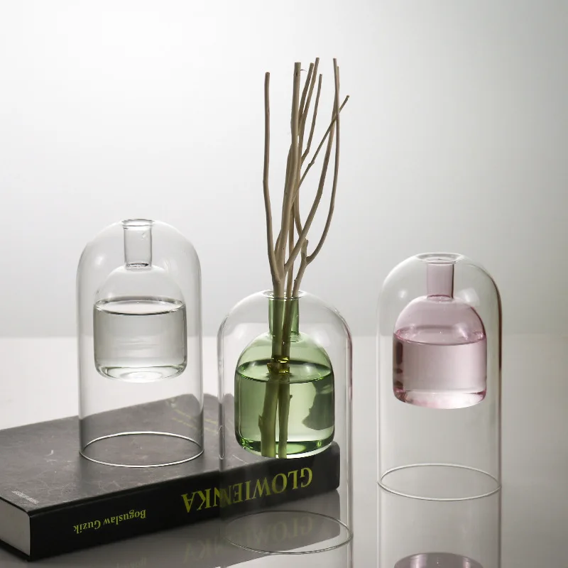 Empty Glass Fragrance Reed Diffuser Bottles,for Essential Oil, Minimalist Decor