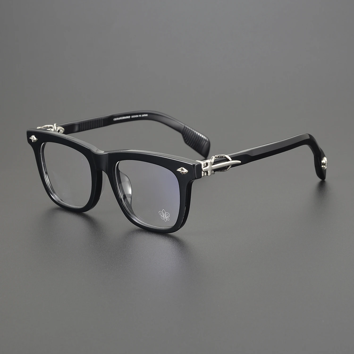 2024 Black Classic Glasses Frame Men Fashion Acetate Retro Women Personality Large Frame Square Luxury Prescription Glasses