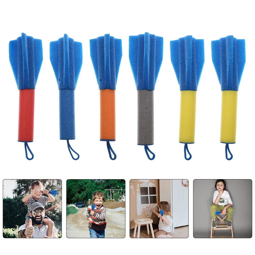 6Pcs Finger Rockets Launchers Stretchy Finger Launcher Funny Kids Launching Game Supply