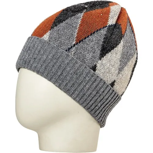 Phoneme Male Woolen Diamond Beanie Fo 2021 Gray