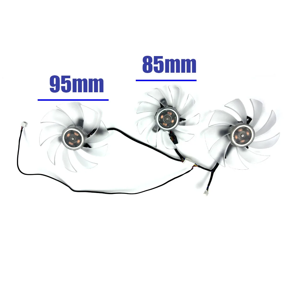 95MM New Cooler Fan Replacement For PowerColor Hellhound Spectral White AMD Radeon RX 6700 XT 12GB GDDR6 Graphics Video Card LED