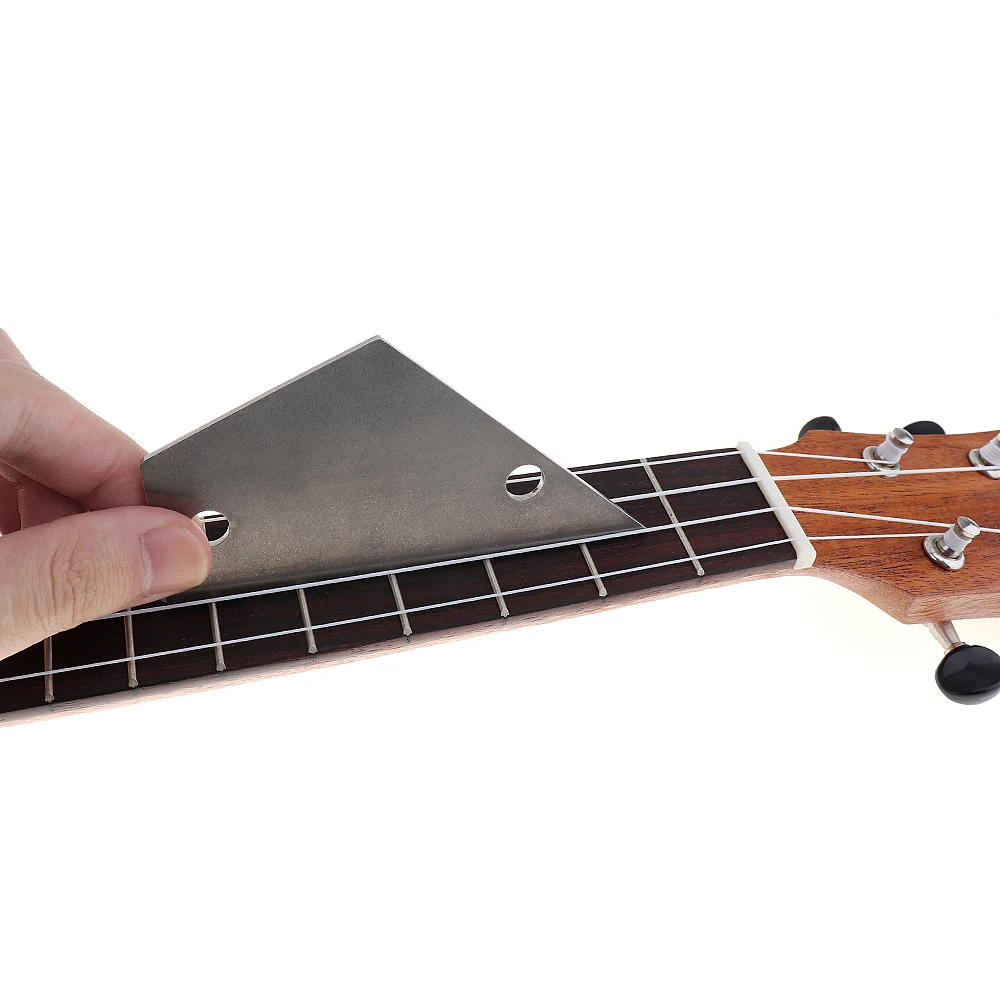 4 IN 1 Stainless Steel Guitar Frets Leveling Tool Luthiers Fret Finder Rocker Neck Fingerboard Measure Ruler Guitar Accessories