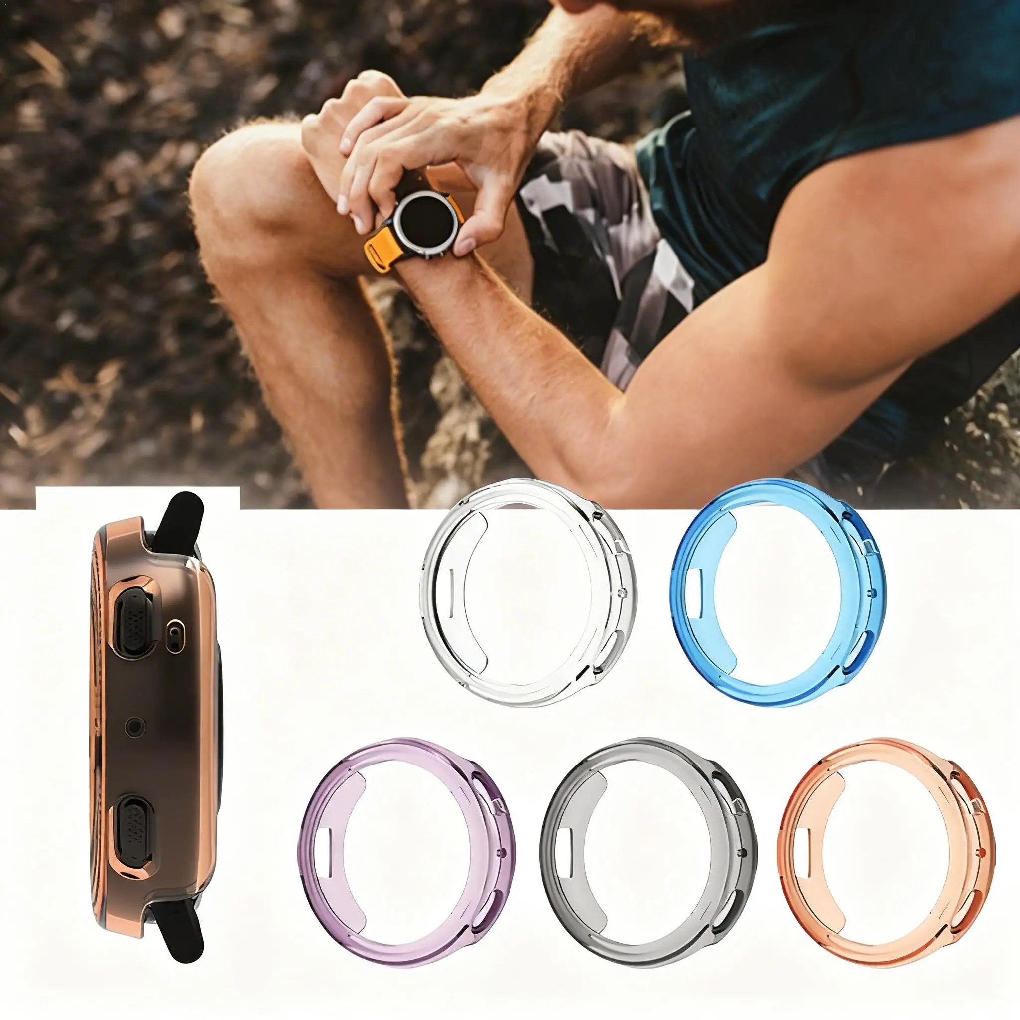 

Full Protective Case Cover Shell For Amazfit Active Max Replacement Accessories Watch Cases Anti-scratch360 TPU Screen Protector