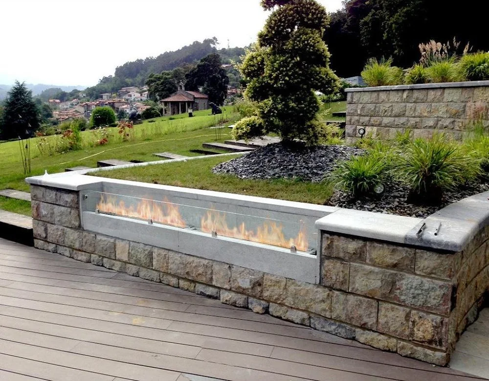 Living Fire 1.2 M Bio Ethanol Fireplace Outdoor Modern