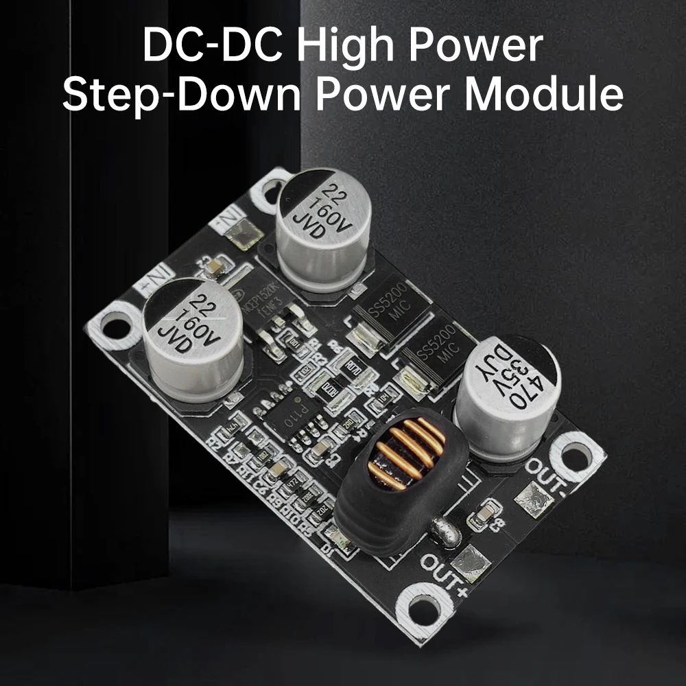 DC-DC High Power Buck Power Module Converter Input 10-110V Fixed to 5V 9V 12V 24V Output Converter Non-Isolated Regulator