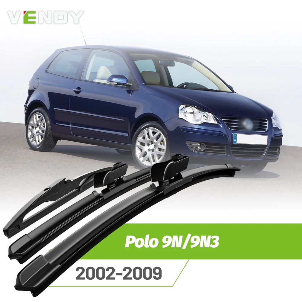Front & Rear Wiper Blades Set For VW Polo 9N/9N3 2002-2009 Windshield Windscreen Window Rain Brushes 21
