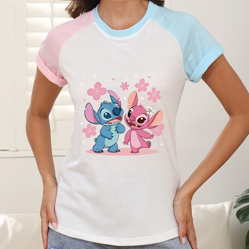 

Ladies Y2k t-Shirt Custom T Shirt Cartoon Clothes Trends Disney Mickey Minnie Tees Woman Clothing Short Sleeve Top Summer 2025