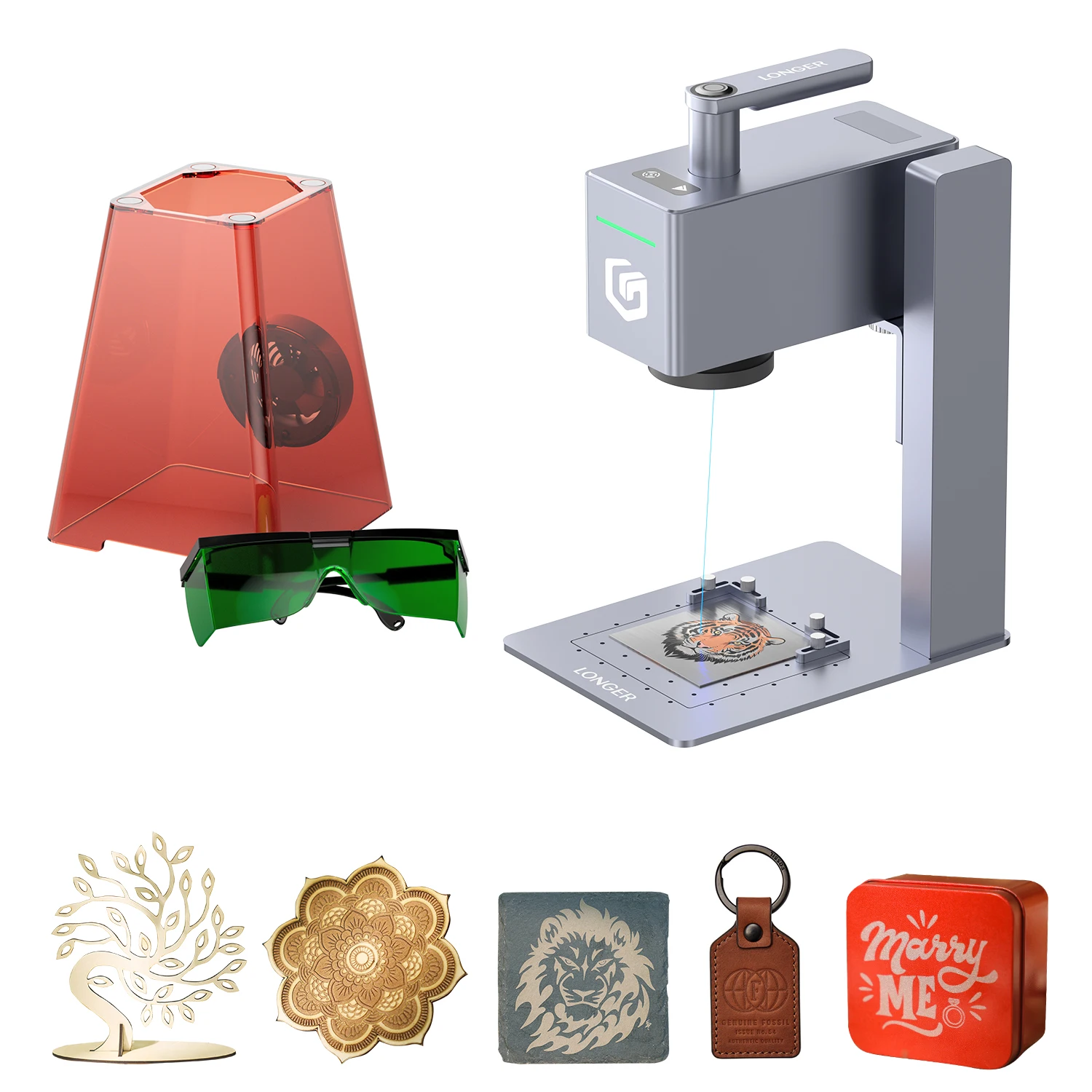 

LONGER Nano Pro Laser Engraving Machine for All Material Light Laser Engraver Portable for Metal Wood Plastic Carving