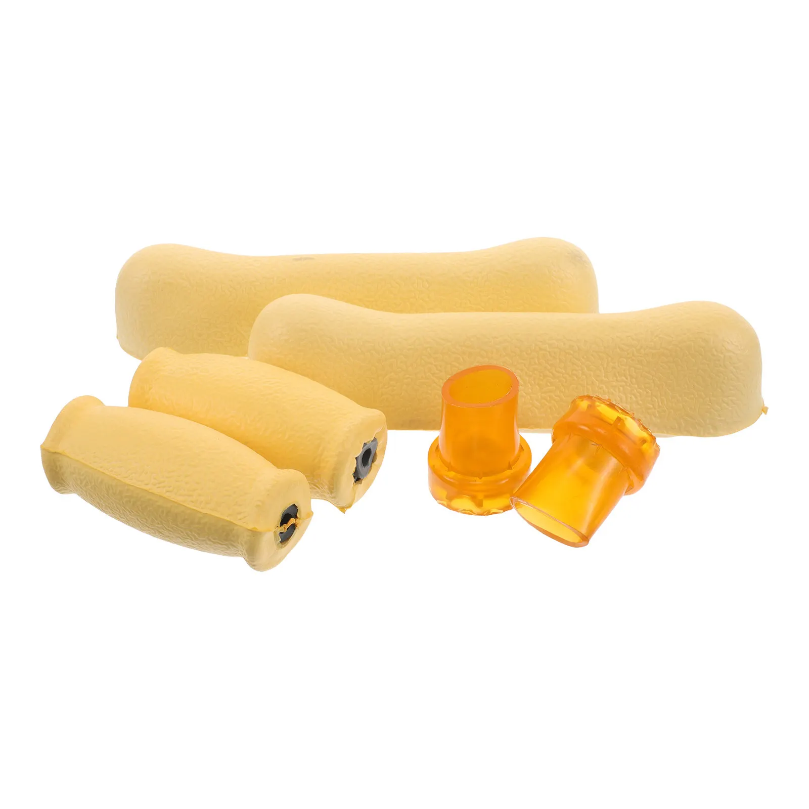 6Pcs Heavy Duty Plastic Rubber Crutch Tips Non Slip Feet Caps for Single Double Underarm Crutches Outdoor Hiking Walking