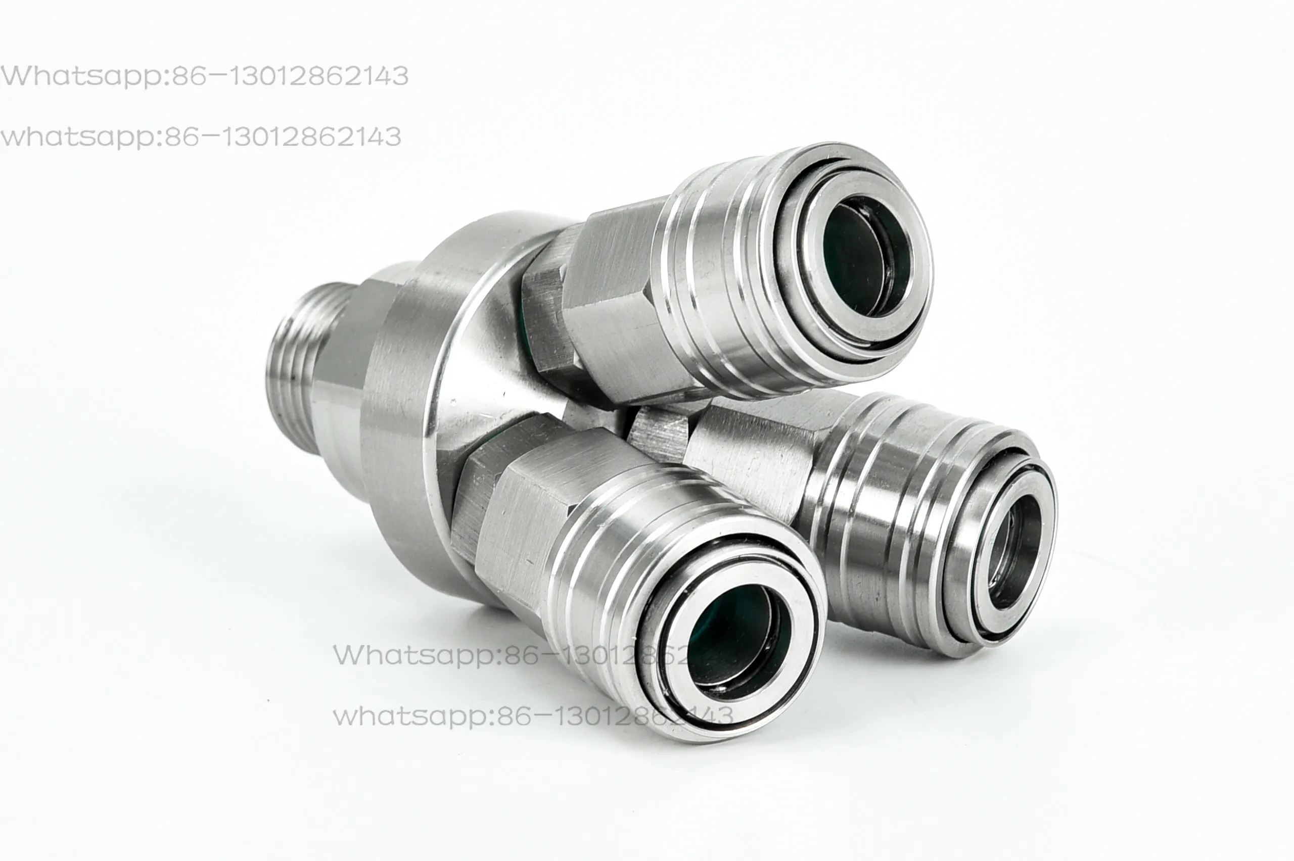 

Pneumatic trachea quick connector 304 stainless steel, three-way two-way C-type self-locking air pump air compressor accessories