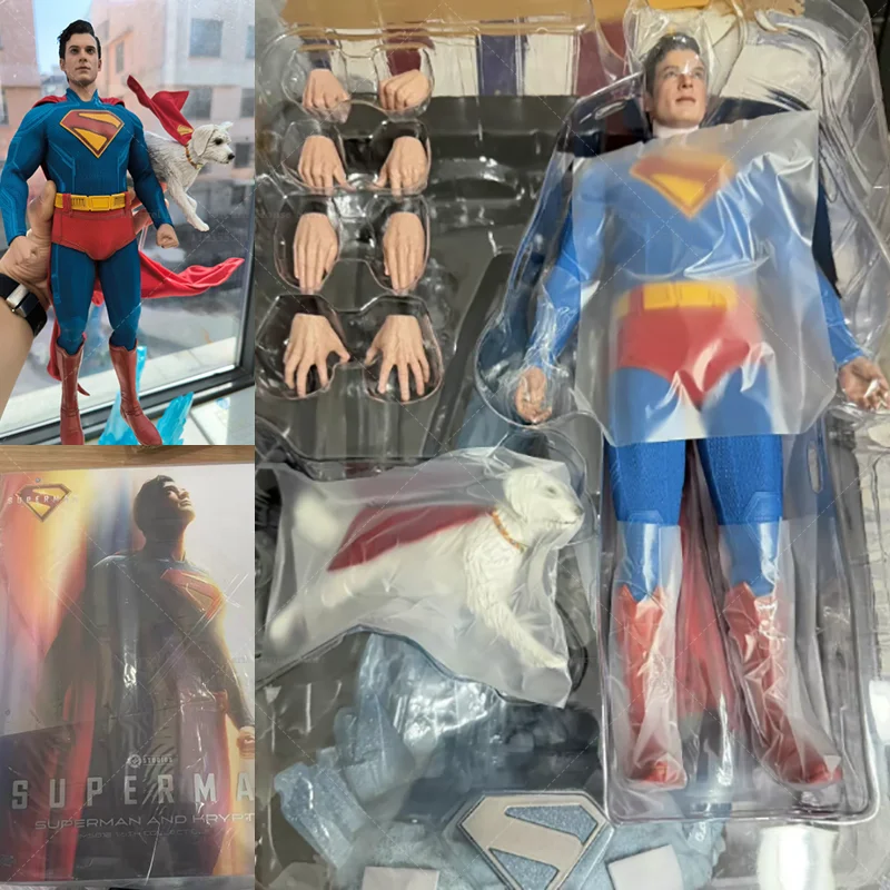 

In Stock HOTTOYS HT MMS812 1/6 The Man of Steel Clark Kent Last Son of Krypton With Dog 12-inch Full Set Action Figure Soldier