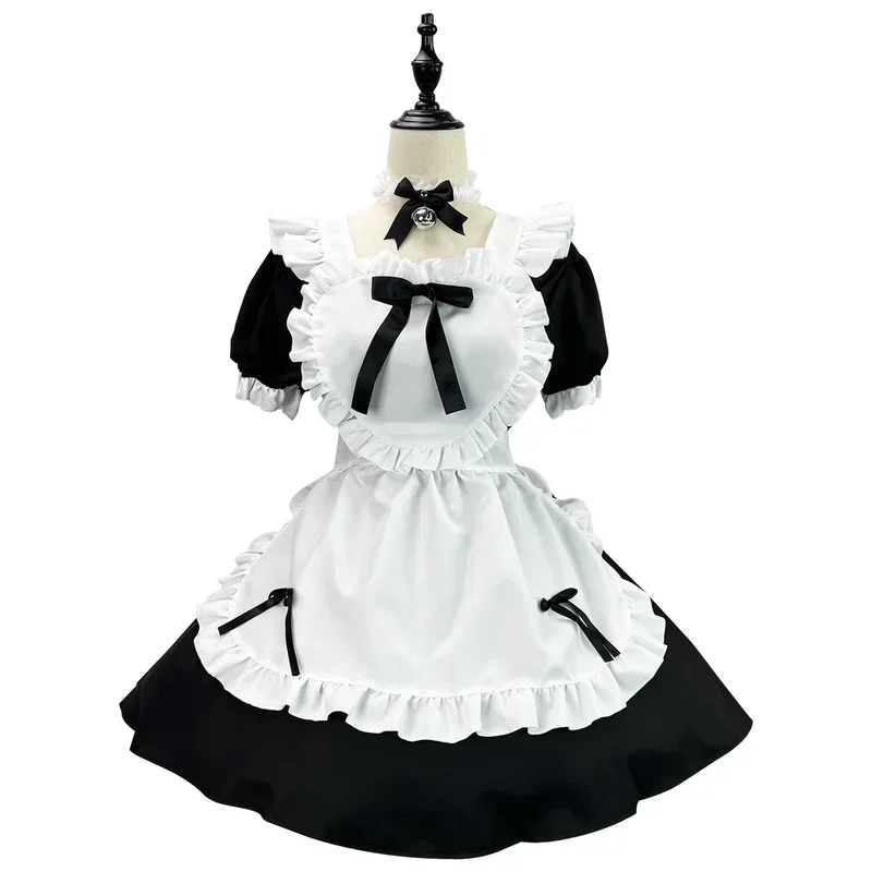 N66anime simpatico cuore Lolita cameriera costume cosplay 4 colori Alice vestito ragazze donne cameriera cameriera festa costumi di scena Alice Maid 2W $ %