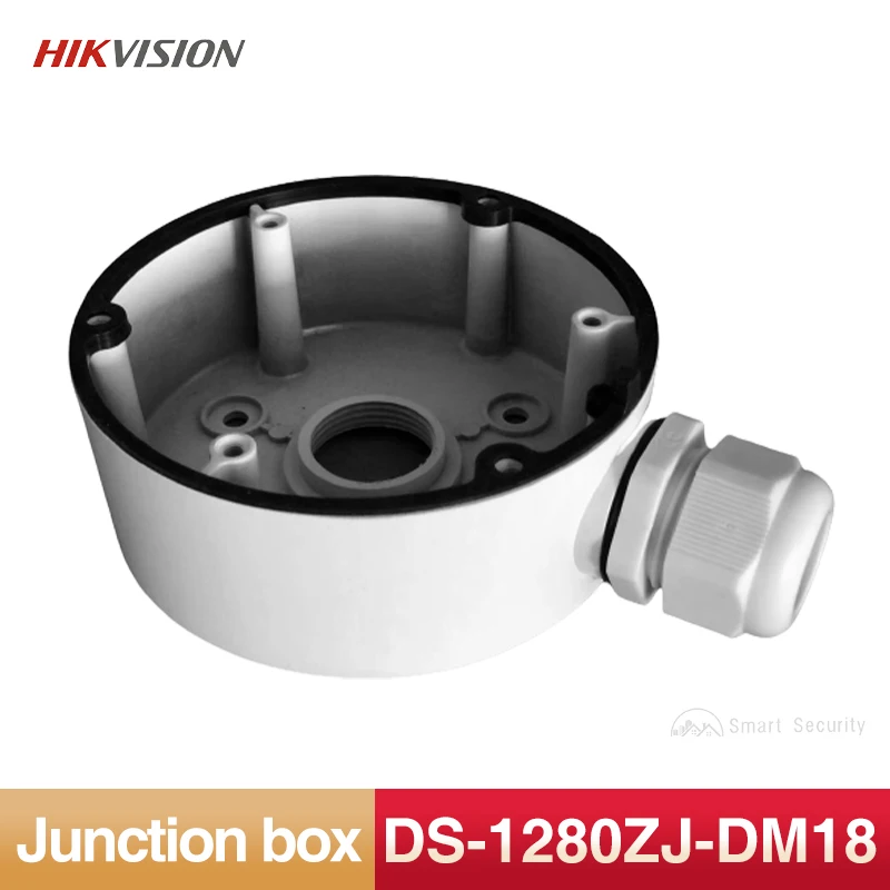 

Hikvision Bracket DS-1280ZJ-DM18 Junction Box For Dome Camera Aluminum Alloy CCTV Accessorie For DS-2CD2145FWD-I DS-2CD1143G0-I