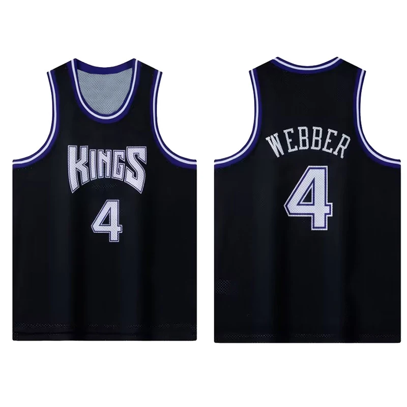 24-25 Latest Summer Specials Popular Team King No. 4 No. 55 Mesh Vest Basketball Shirt Comfortable Sports Quick Dry Breathable