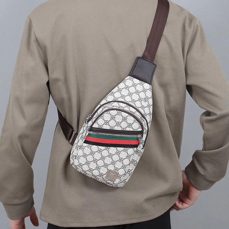 Herren Multifunktions Messenger Bag Schultertuch Brusttaschen Umhängetasche Lässige Handtasche mit Kopfhörerloch – Detail 4