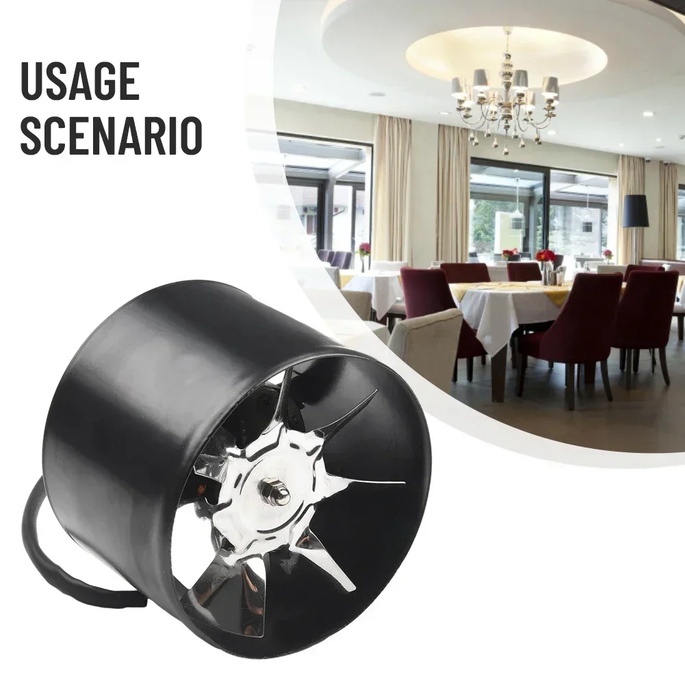 High Quality Nice Portable Pratical Exhaust Fan Extractor 50Hz 100 Mm 140 M³/H 1PC 20W Duct Fan Inline Pipe Fan