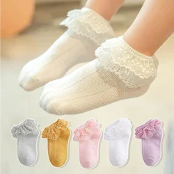 0-12T Girl Dance Lace Socks Newborn Infant White Pink Yellow Purple Clothes Baby Summer Low Cut Kids Princess Party Accessories