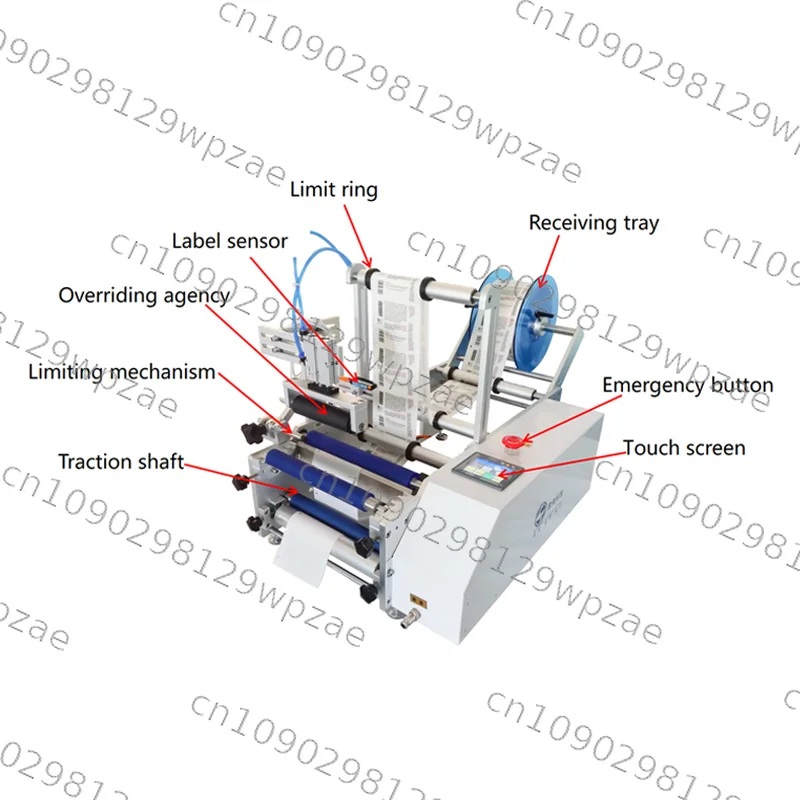 Semi Automatic Roll Sticker Label Applicator Semi Automatic Round Bottle Labeling Machine Beer Bottle Labeling Machine