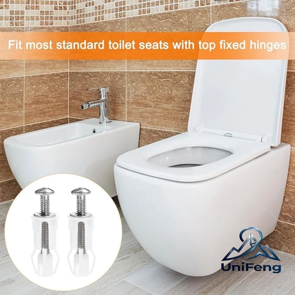 Top Fix Toilet Seat Screws Nut Cover Lid Pan Fixing WC Blind Hole Fitting Kits Replacement Toilet Seat Screws Bathroom Part