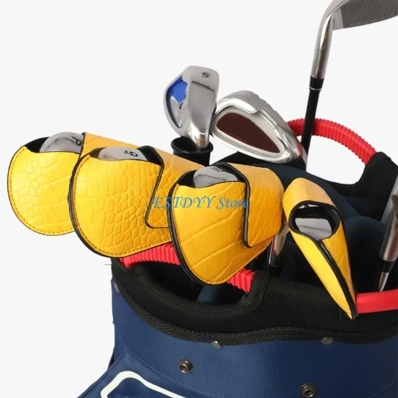 G6DE Wedges Iron Club Protective Headcover PU Leather Golf Iron Club Head Cover