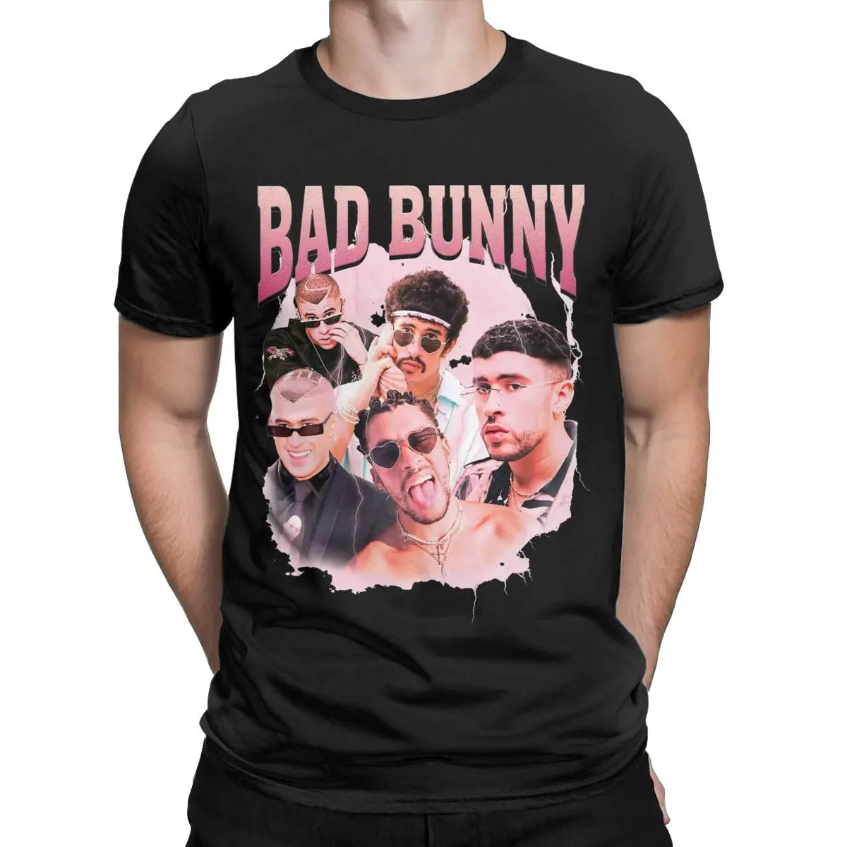 Men T-Shirts Bad Bunny Vintage Cotton Tee Shirt Short Sleeve T Shirt O Neck Clothes 4XL 5XL 6XL