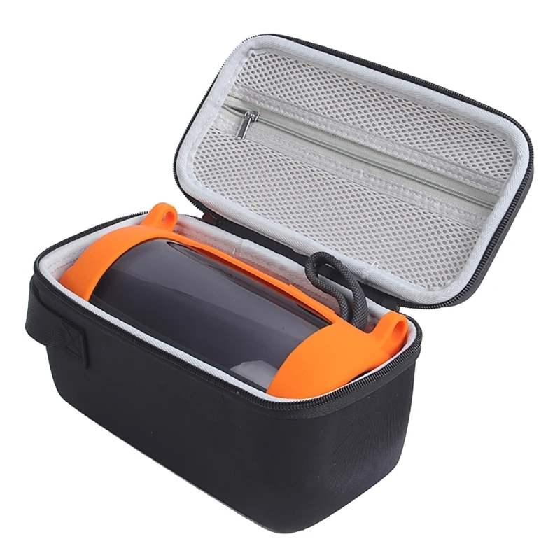 Anti-Scratch EVA Box +Silicone Bag for pulse5 Speaker Box Protective Travel Bags Square Speaker Holder Shoulder Bag